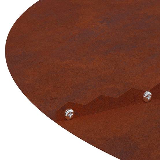 Bordure d'Arbre Plate Acier Corten pour Jardin Protection de Tronc Ronde Ø120 cm - ComfortXL Outdoor Living - Image 7