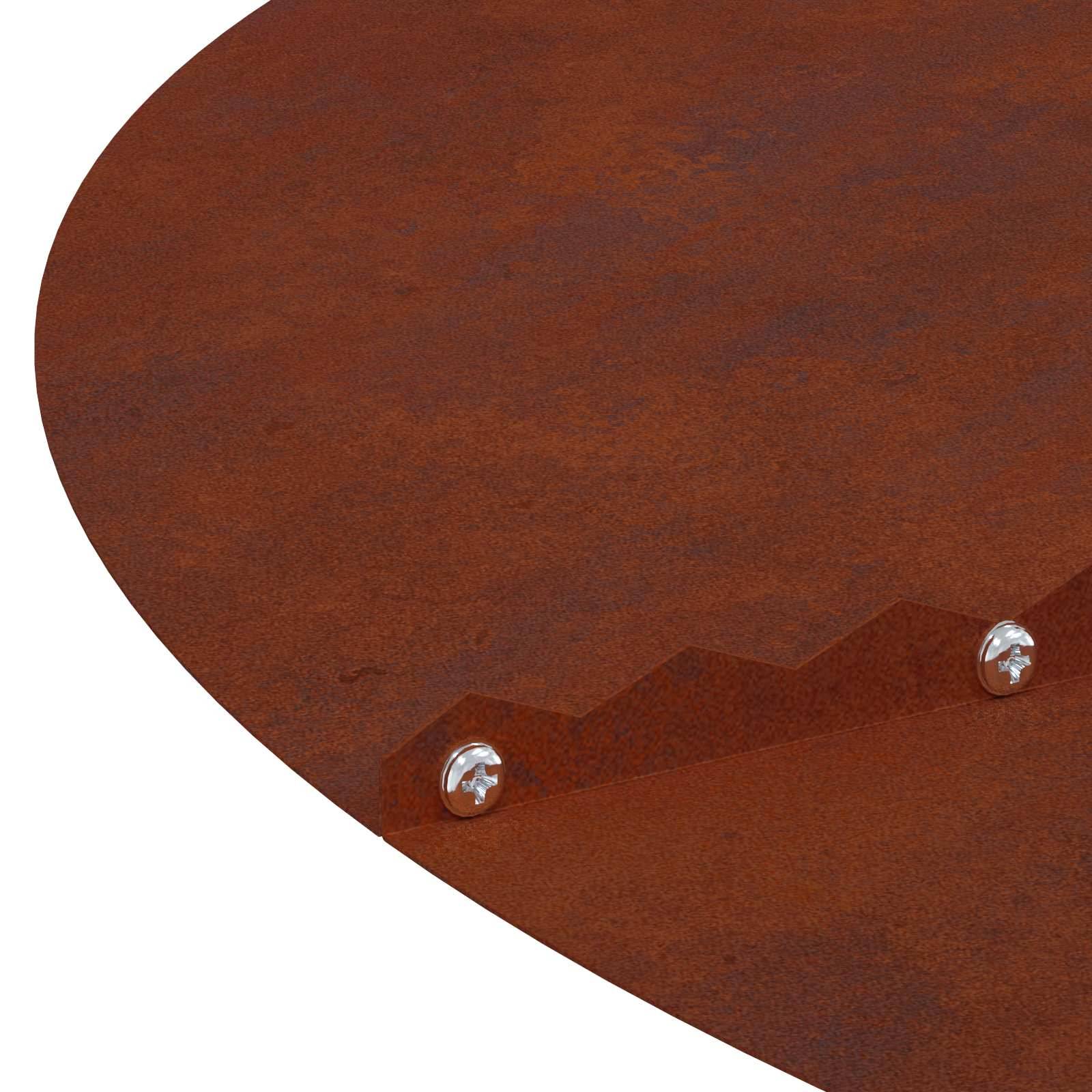 Bordure d'Arbre Plate Acier Corten pour Jardin Protection de Tronc Ronde Ø120 cm - ComfortXL Outdoor Living - Image 7