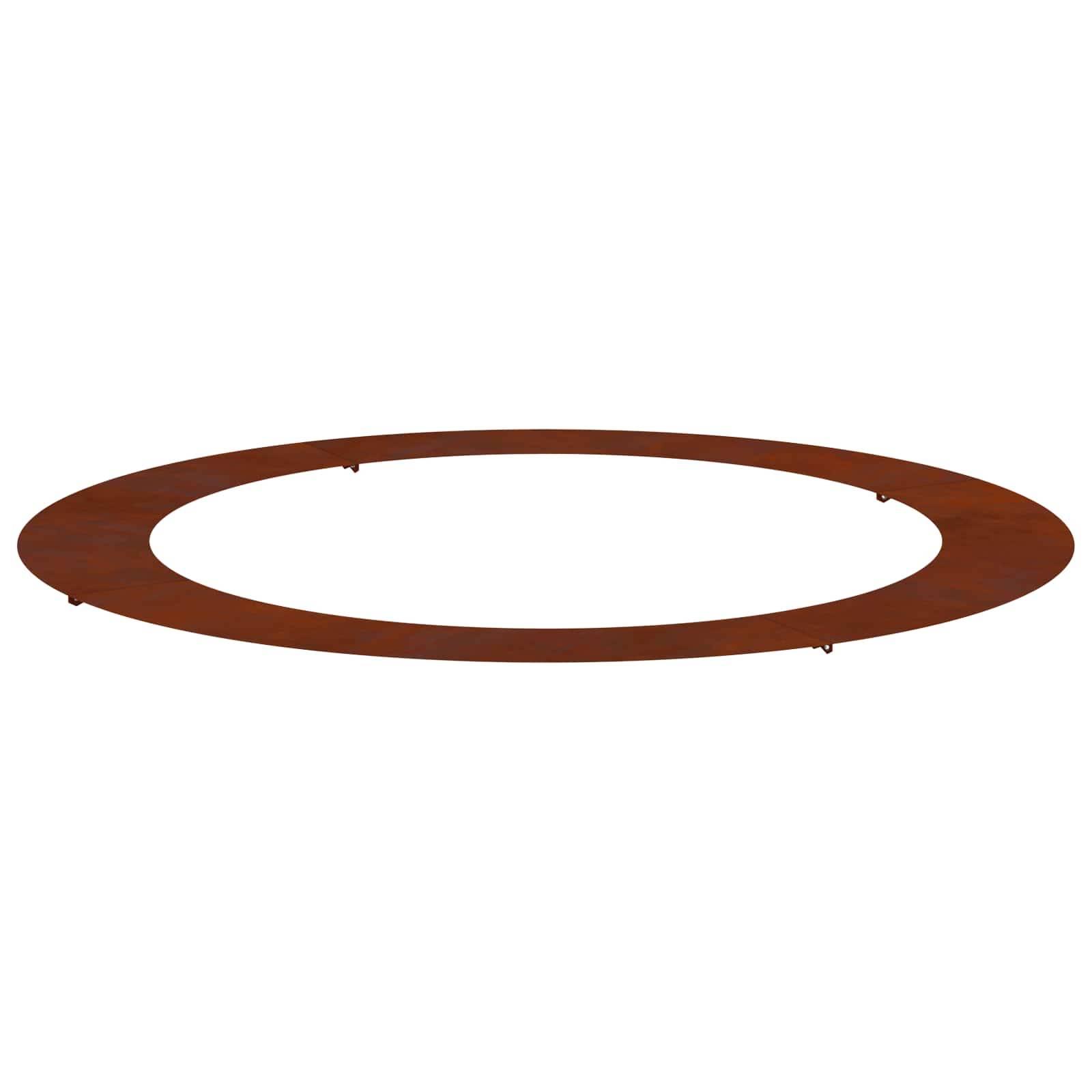 Bordure d'Arbre Plate Acier Corten pour Jardin Protection de Tronc Ronde Ø120 cm - ComfortXL Outdoor Living - Image 2