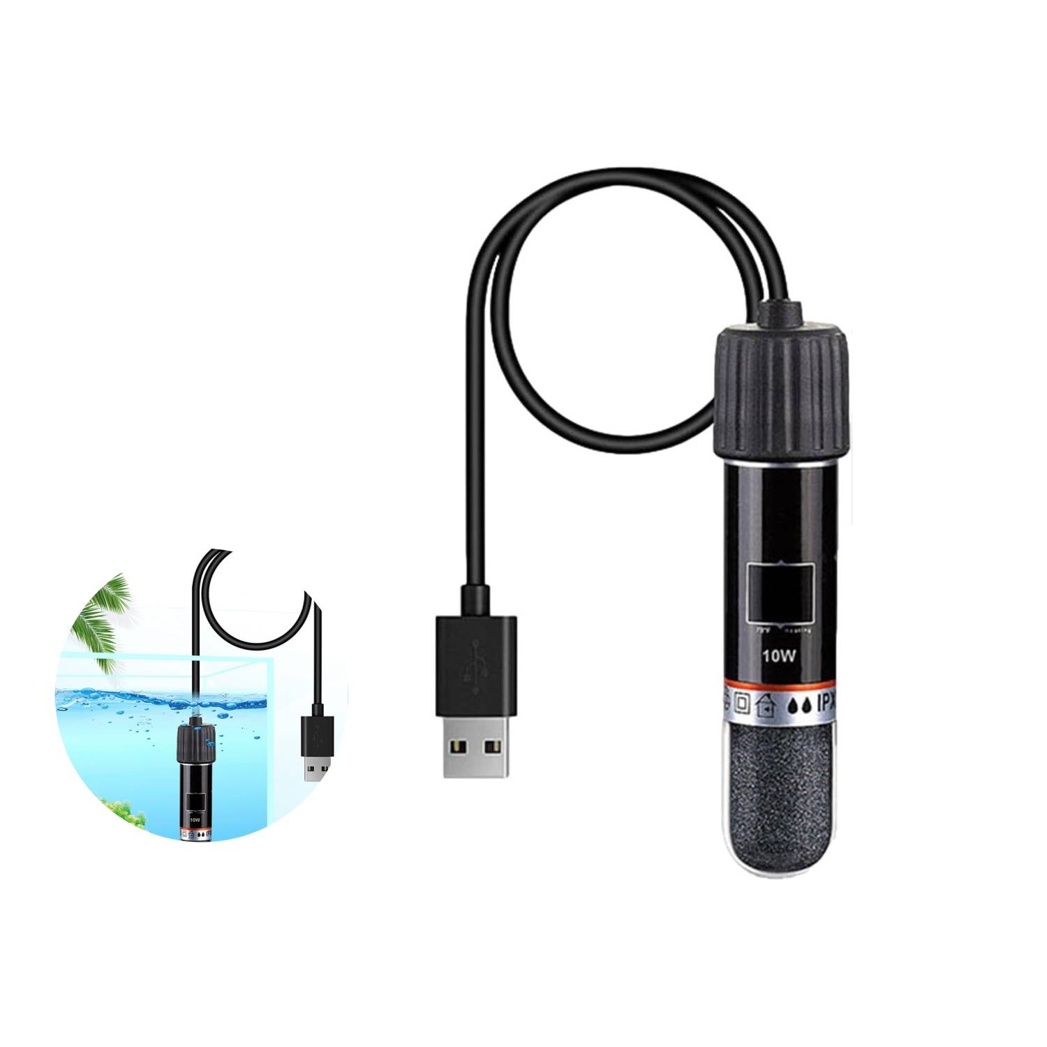 Chauffage d'Aquarium USB 10W - Thermostat Intégré DtopbuyAge - Image 1