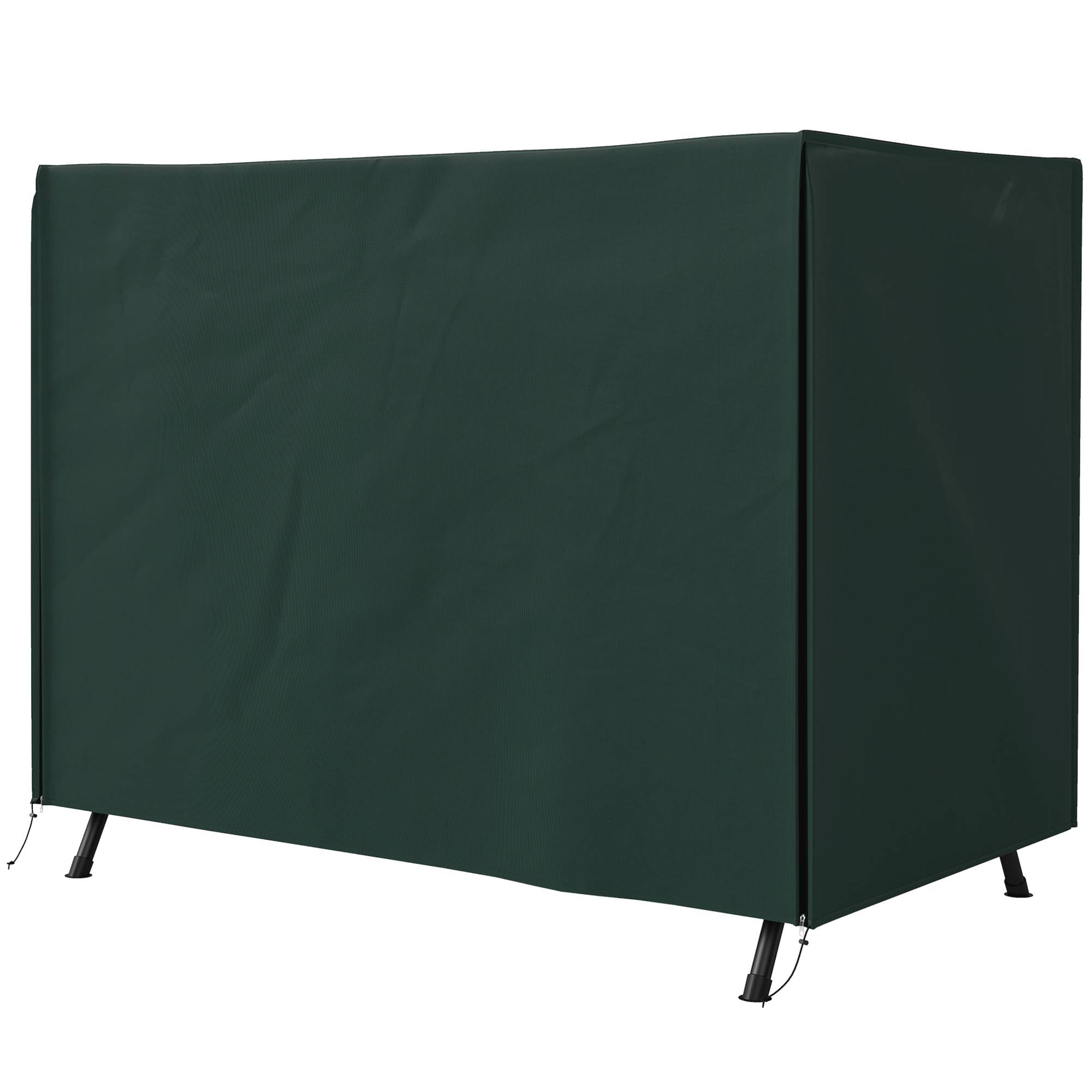 Housse de Balancelle 3 Places Tissu Oxford 600D Jardin Imperméable Vert Foncé 205x124cm - ComfortXL Outdoor Living - Image 2