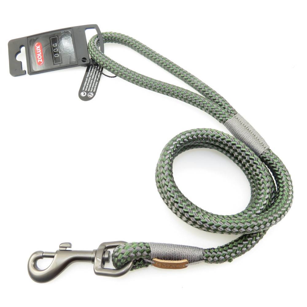 Zolux - Laisse IMAO Hyde park. ø 11 mm x 1,2 mètre. Kaki . pour chien.