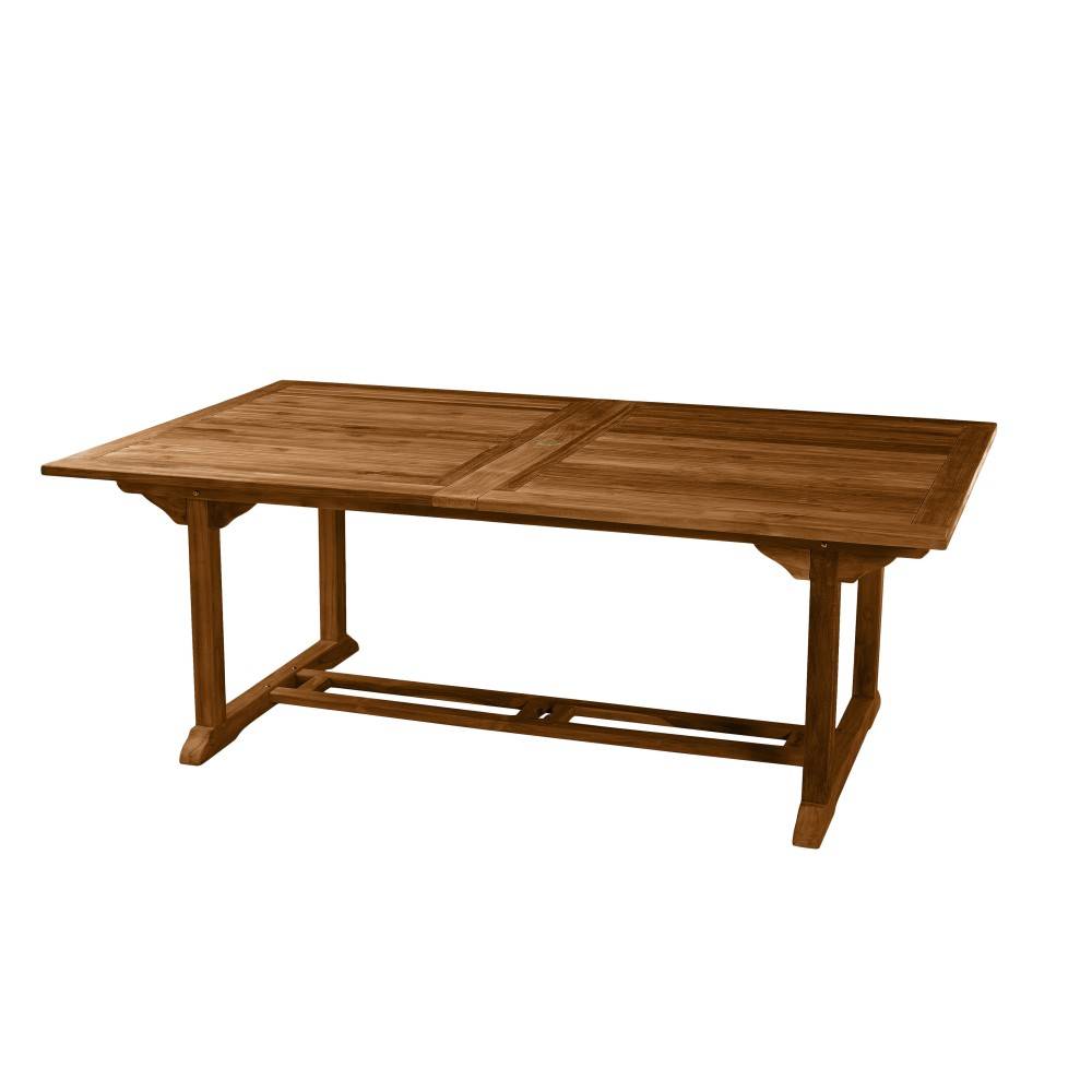 Macabane - MAEVA - Ensemble de jardin bois teck huilé table 200/300cm + 8 chaises - Imagen 3