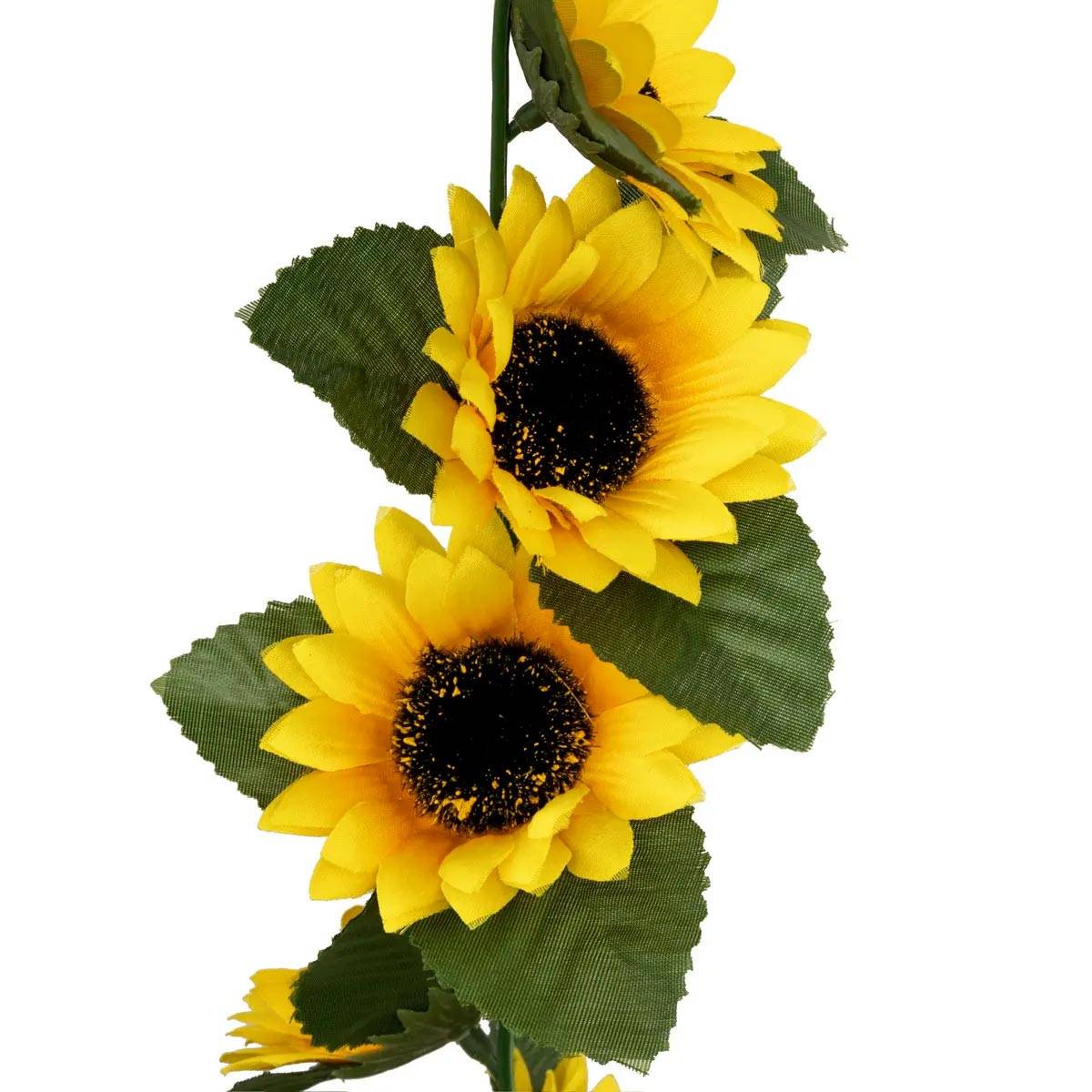 Guirlande de Tournesols Artificiels "Naki" 180cm Jaune - Image 2