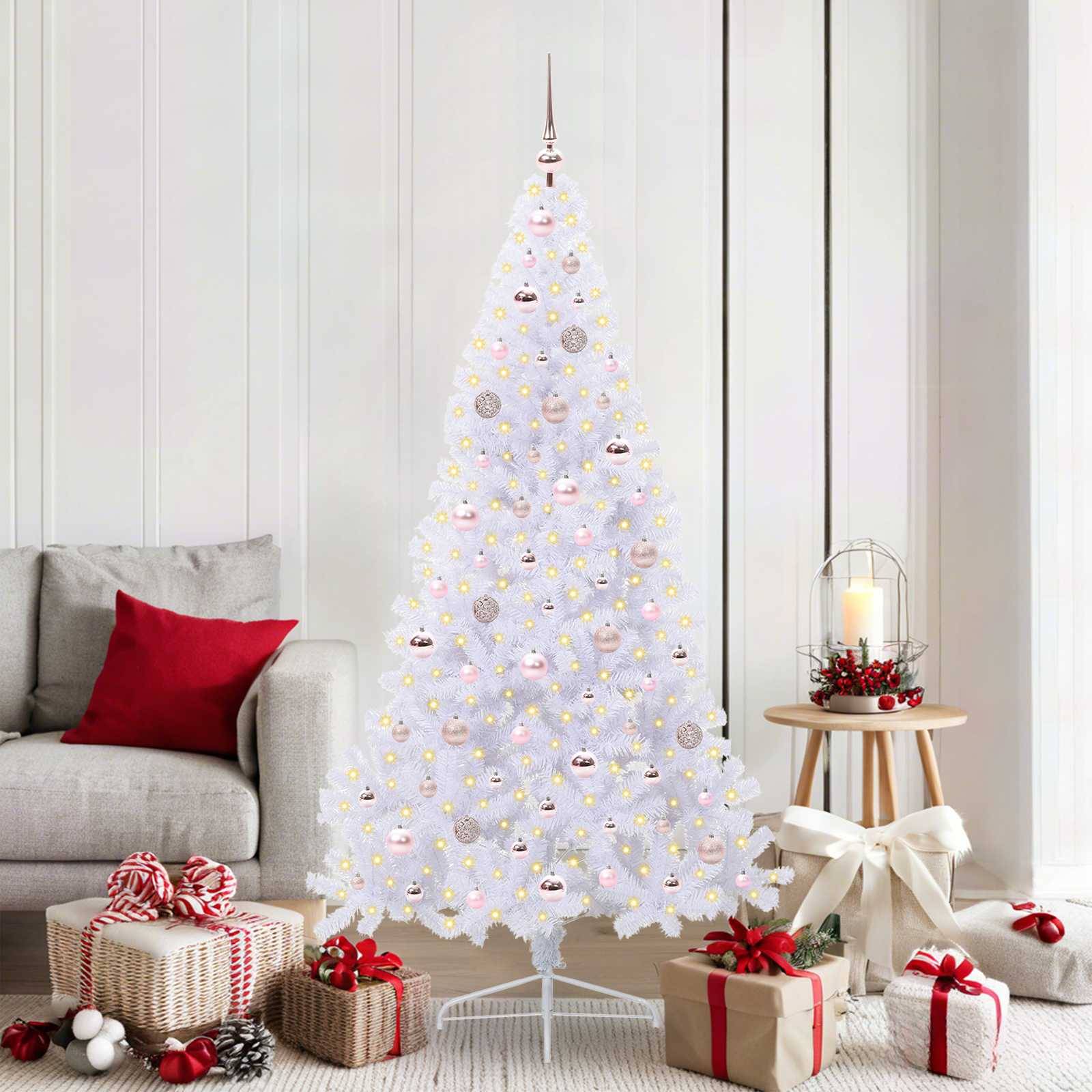 Vidaxl - Sapin de Noël artificiel avec 300 LED Blanc 180 cm PVC et Acier vidaXL 3426814 - Image 1
