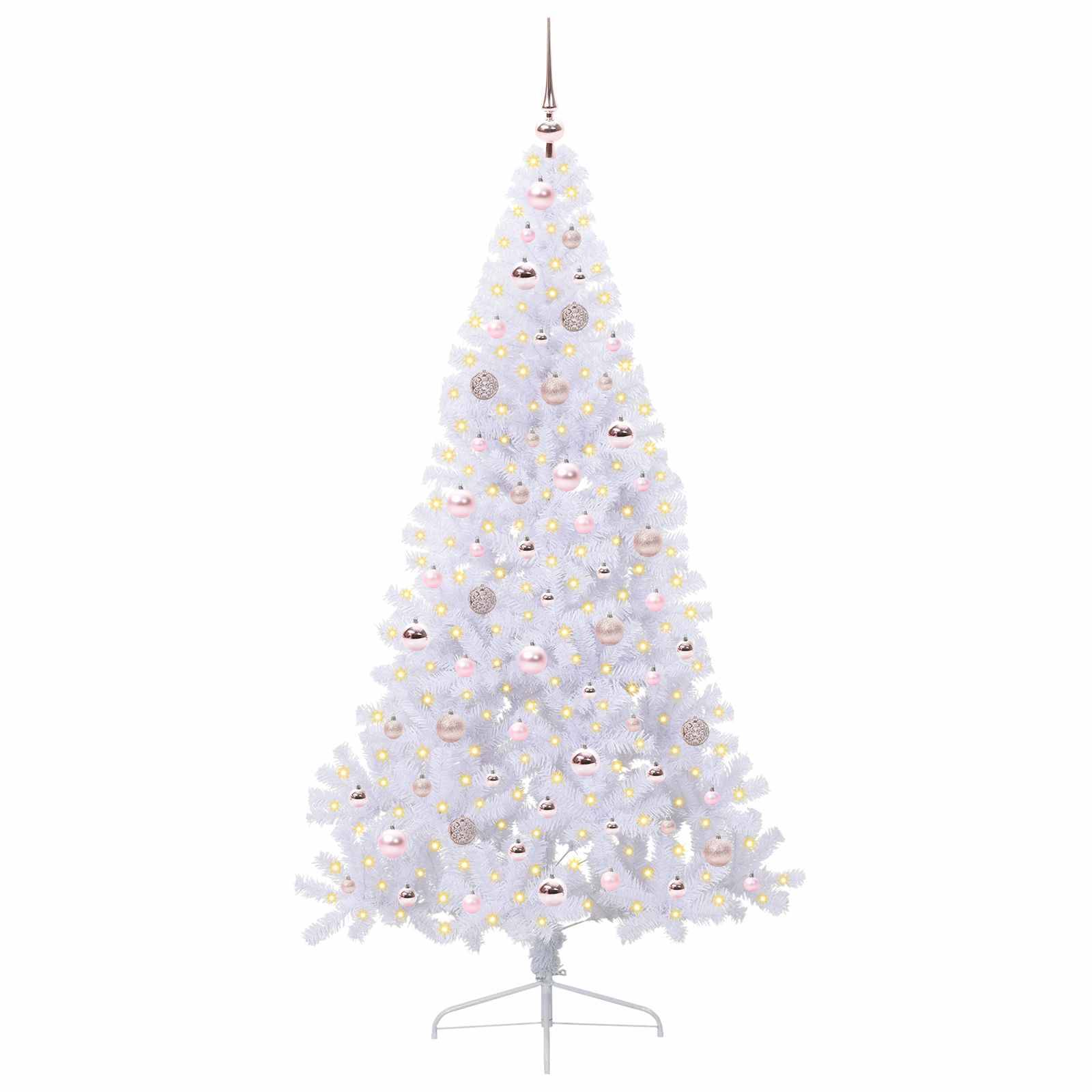 Vidaxl - Sapin de Noël artificiel avec 300 LED Blanc 180 cm PVC et Acier vidaXL 3426814 - Image 4