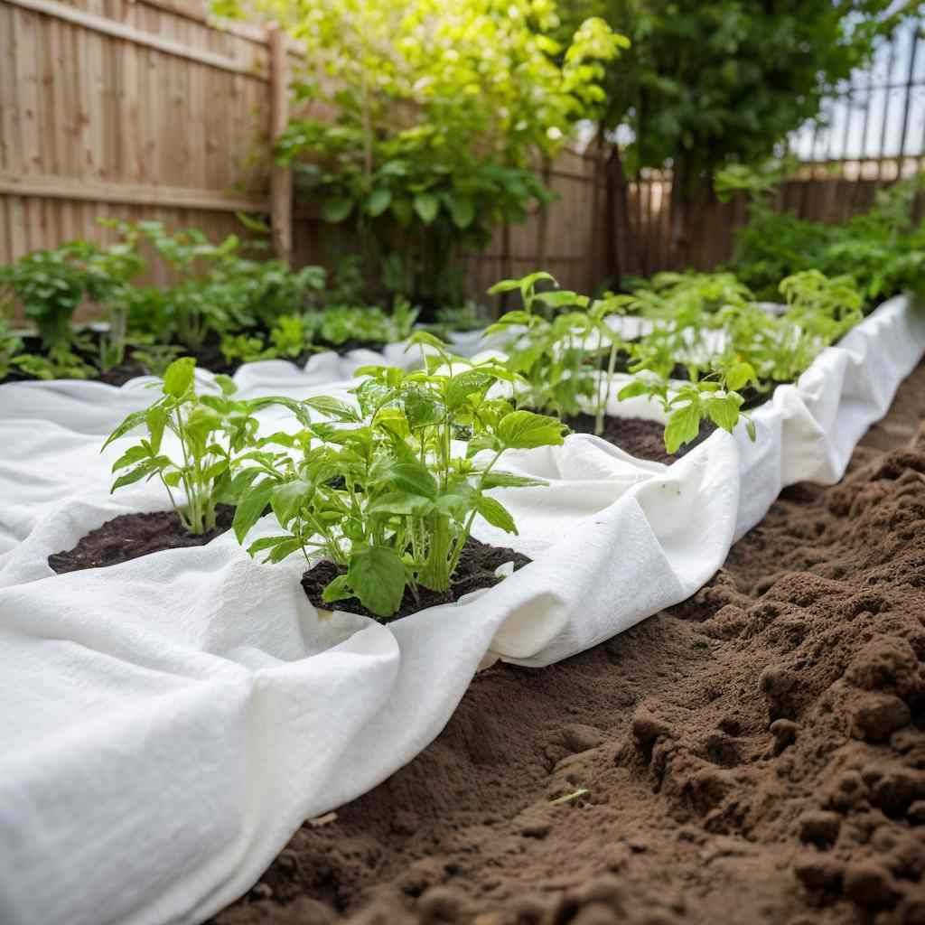 Feutre Géotextile Épais Polyester Pro Jardin Drainage et Stabilisation Blanc 1x10m - ComfortXL Outdoor Living - Image 1