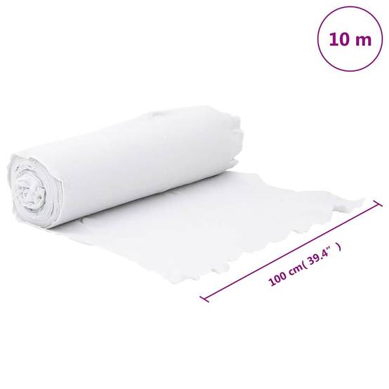 Feutre Géotextile Épais Polyester Pro Jardin Drainage et Stabilisation Blanc 1x10m - ComfortXL Outdoor Living - Image 10