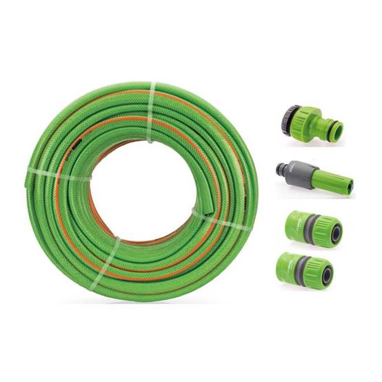 Tuyau arrosage Tressé 50 mètres diam 25mm 1"+ 4 Accessoires Diam 25mm Complet VITO - Image 1