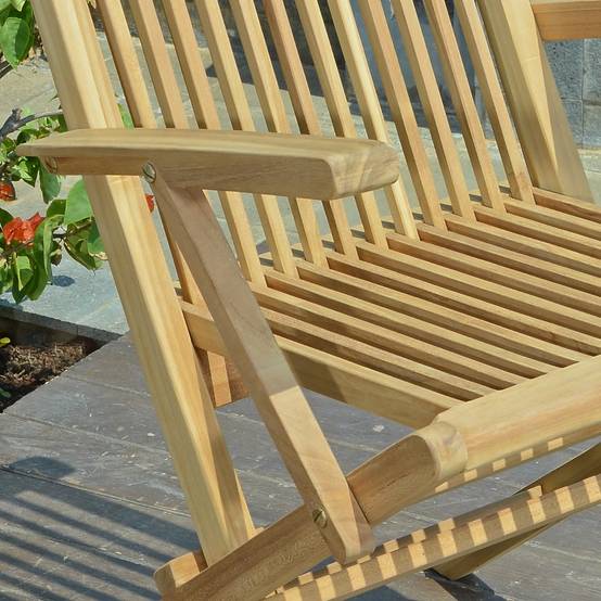 Teck'Attitude - Fauteuils de jardin pliants en teck massif Java (lot de 2) - TECK'Attitude - Imagen 5