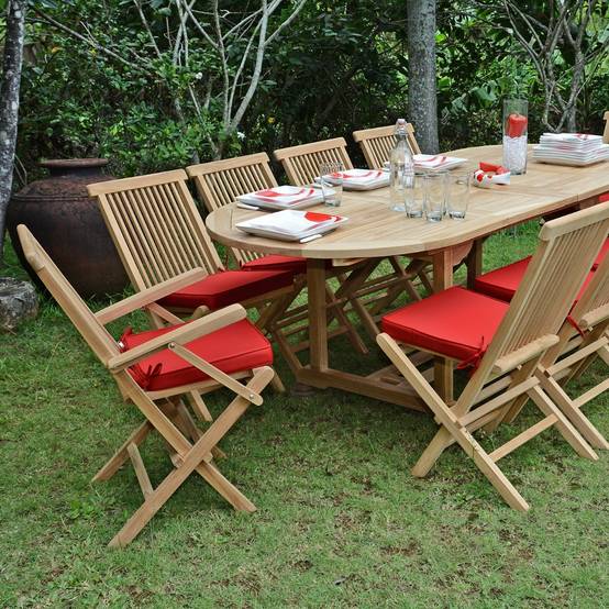 Teck'Attitude - Fauteuils de jardin pliants en teck massif Java (lot de 2) - TECK'Attitude - Imagen 4
