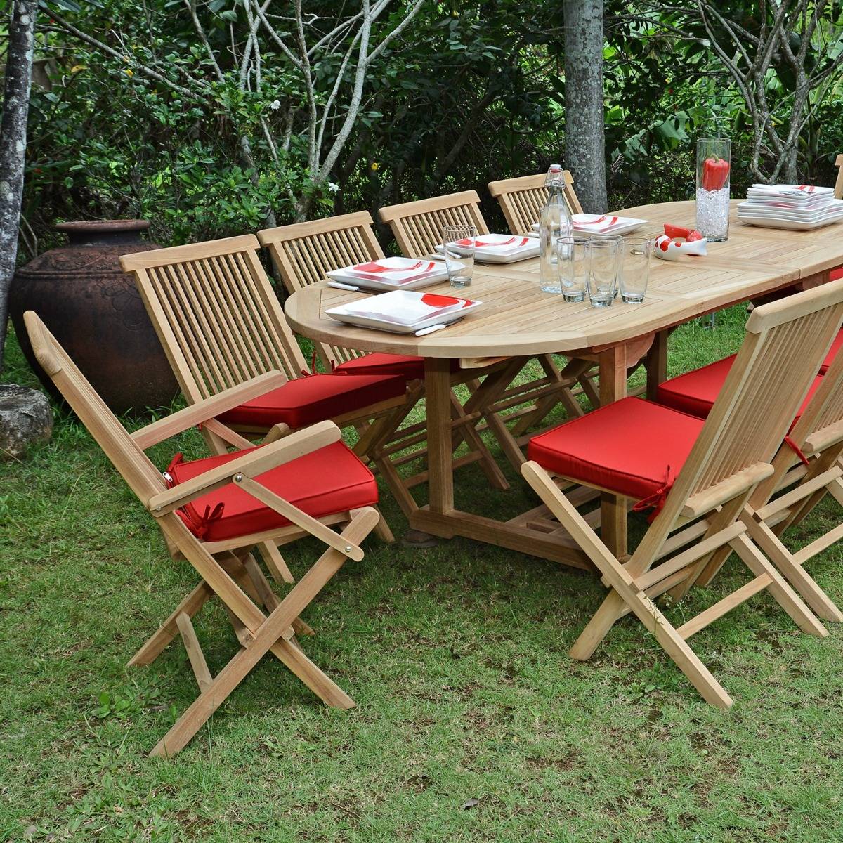Teck'Attitude - Fauteuils de jardin pliants en teck massif Java (lot de 2) - TECK'Attitude - Imagen 4