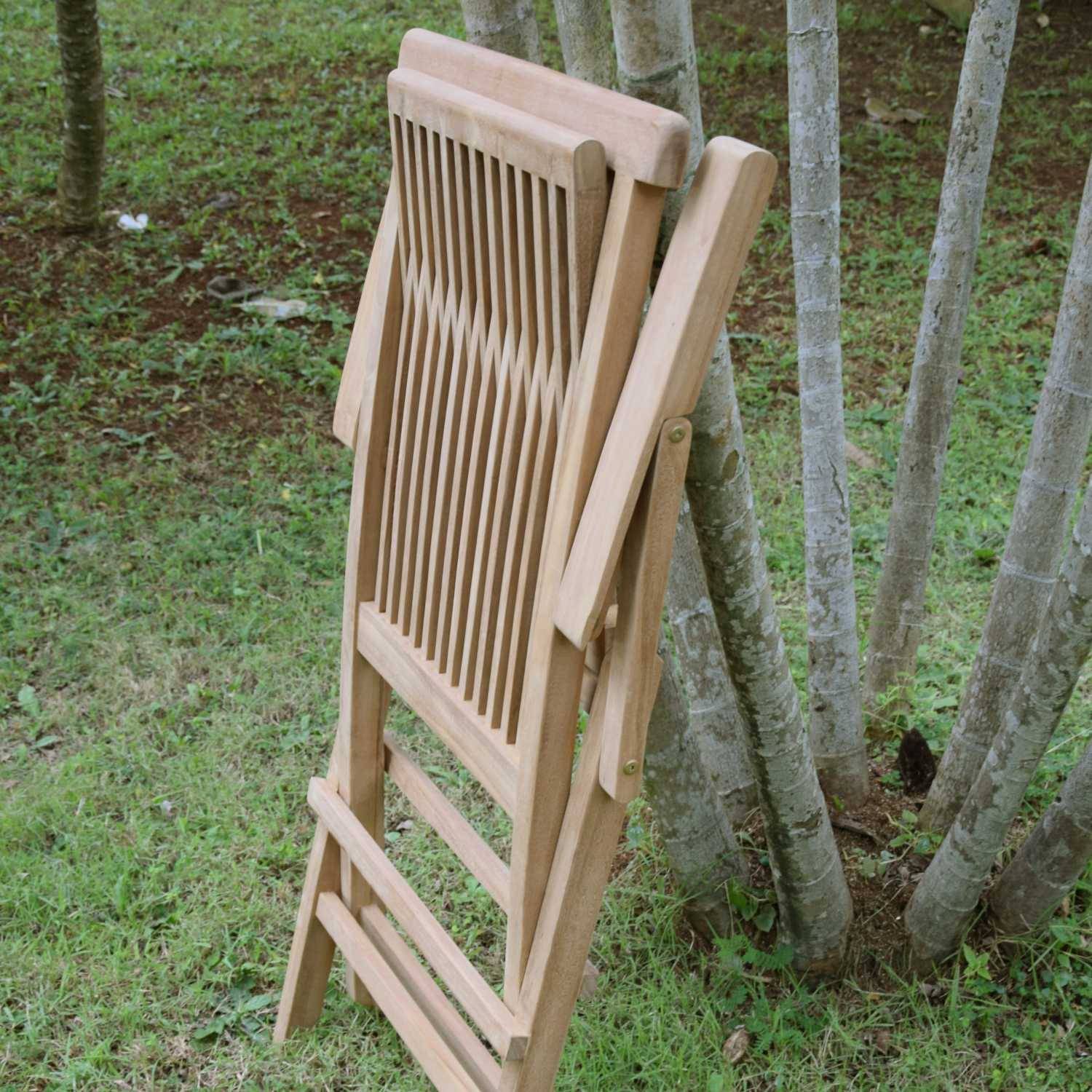 Teck'Attitude - Fauteuils de jardin pliants en teck massif Java (lot de 2) - TECK'Attitude - Imagen 3
