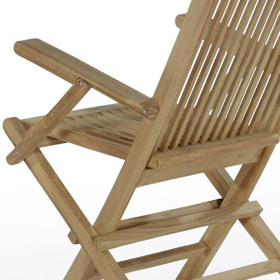 Teck'Attitude - Fauteuils de jardin pliants en teck massif Java (lot de 2) - TECK'Attitude - Imagen 6