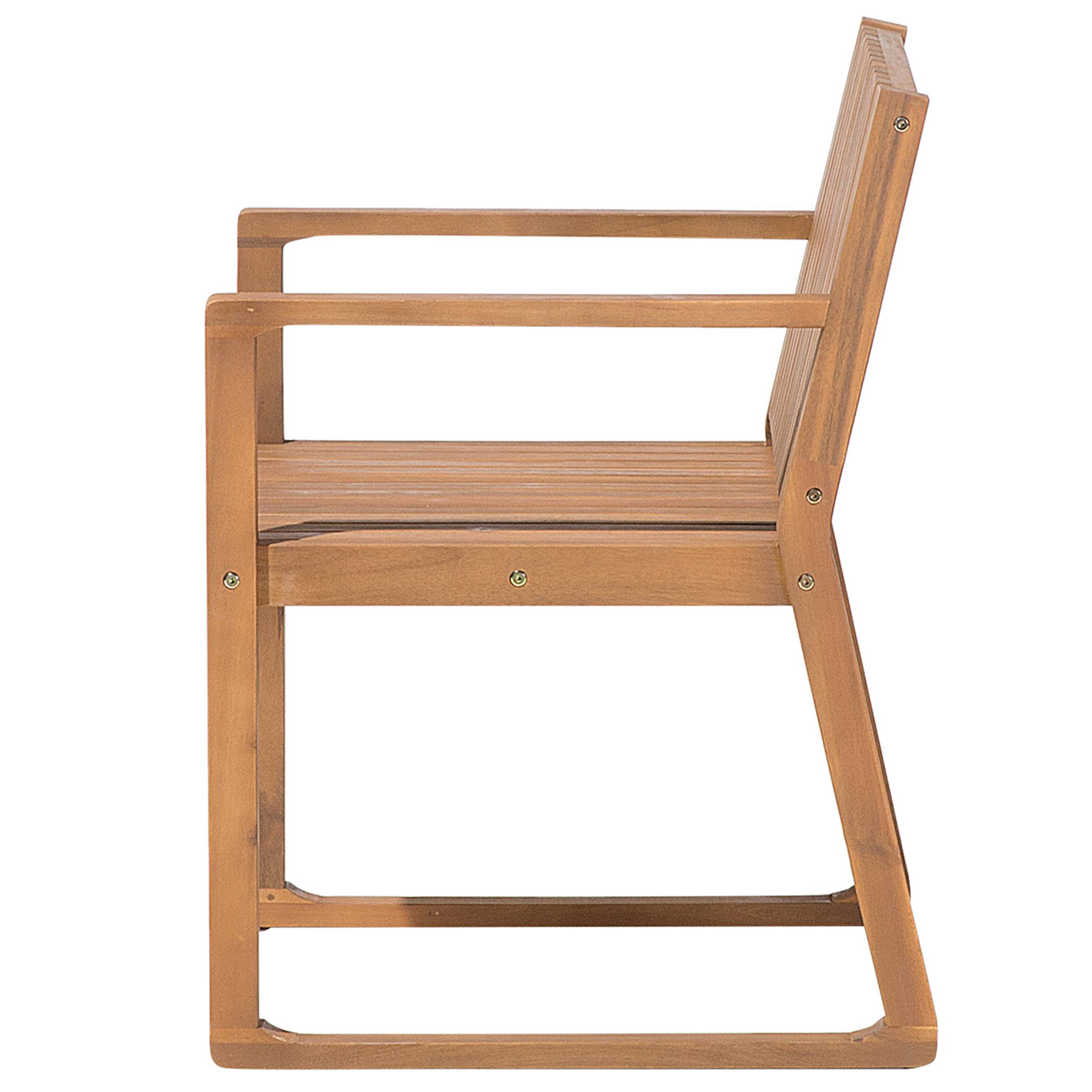 Beliani - Chaise de salle à manger Acacia Marron SASSARI Beliani - Imagen 4