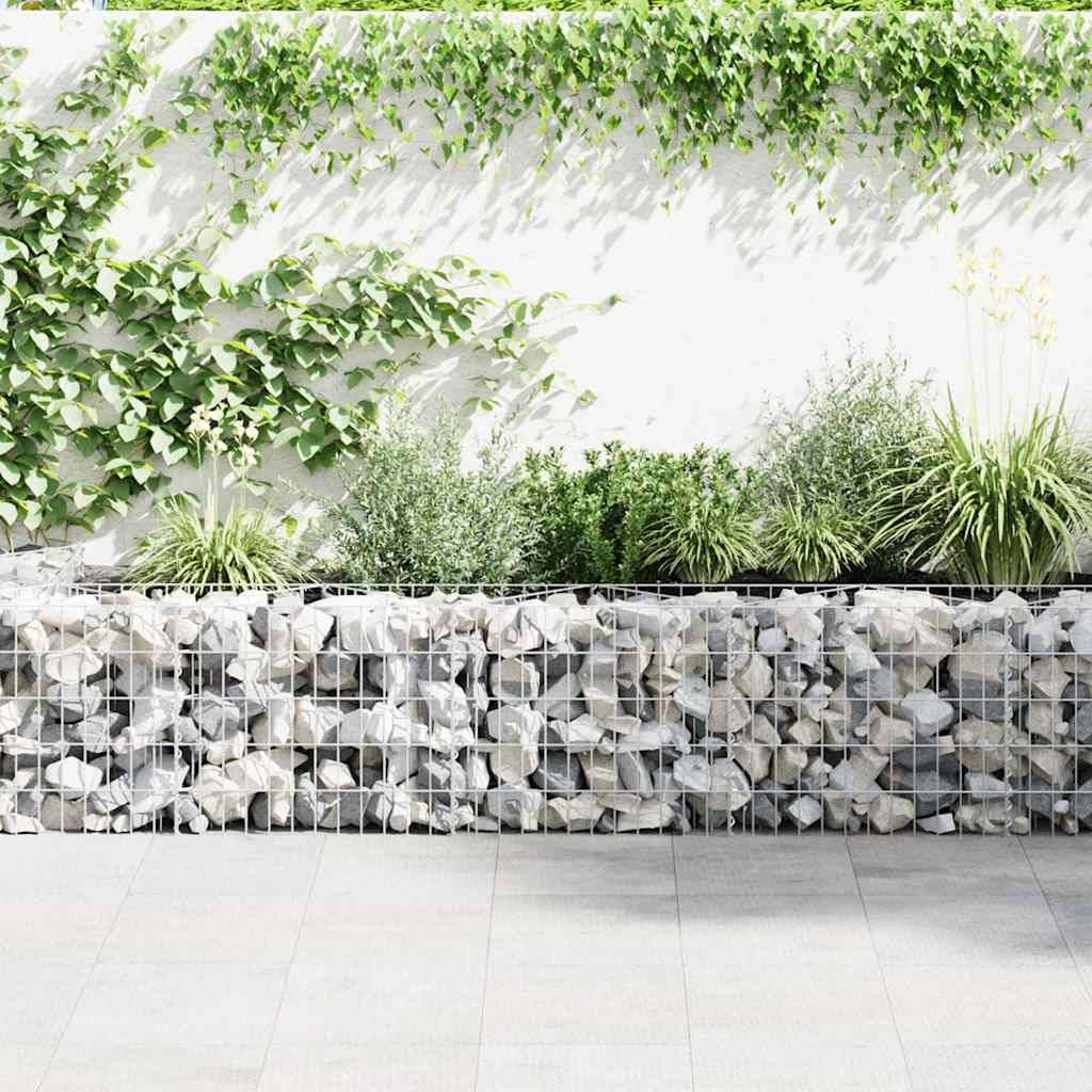 Mur de gabion Acier galvanisé Argenté 450 x 30 x 50 cm - PANGIVO - Image 4