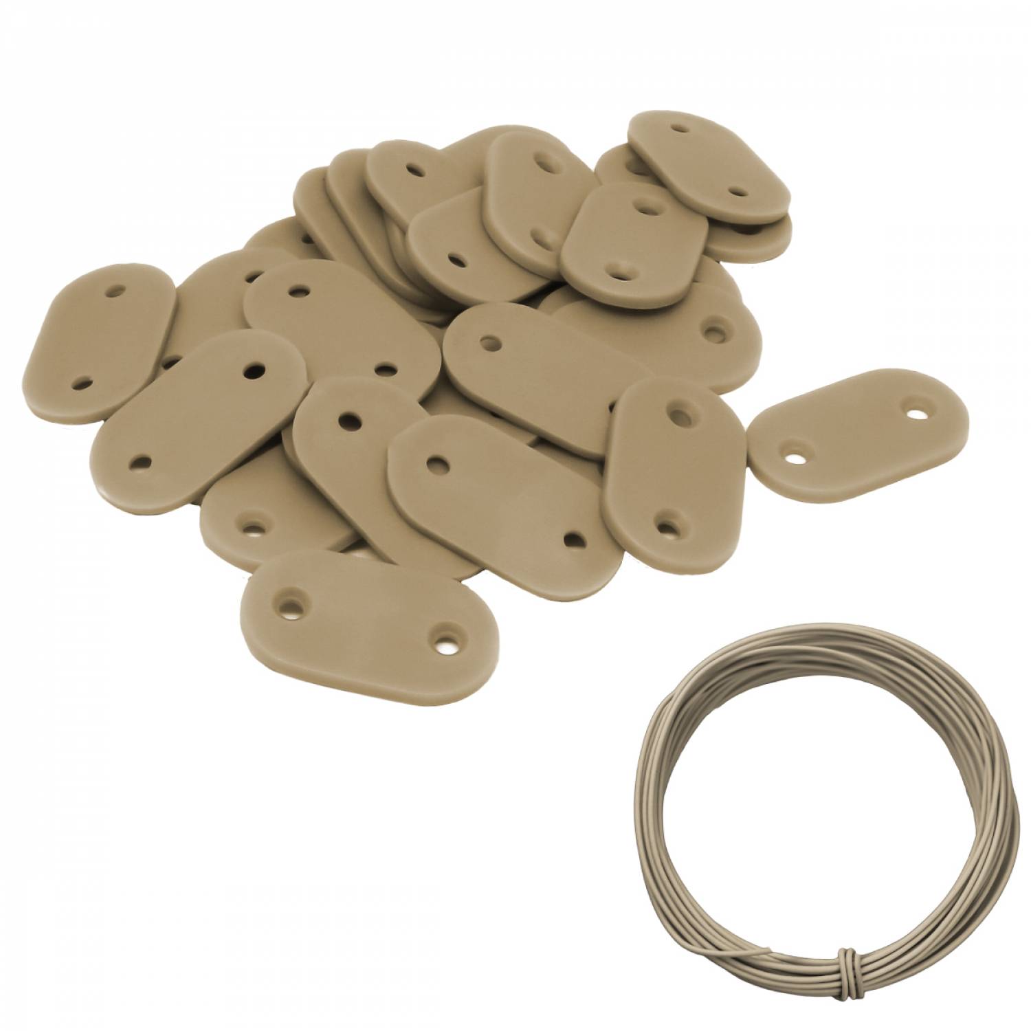 Linxor - Lot de 20 kits de fixation pour brise vue, canisse anti-UV - Beige - Linxor - Imagen 1