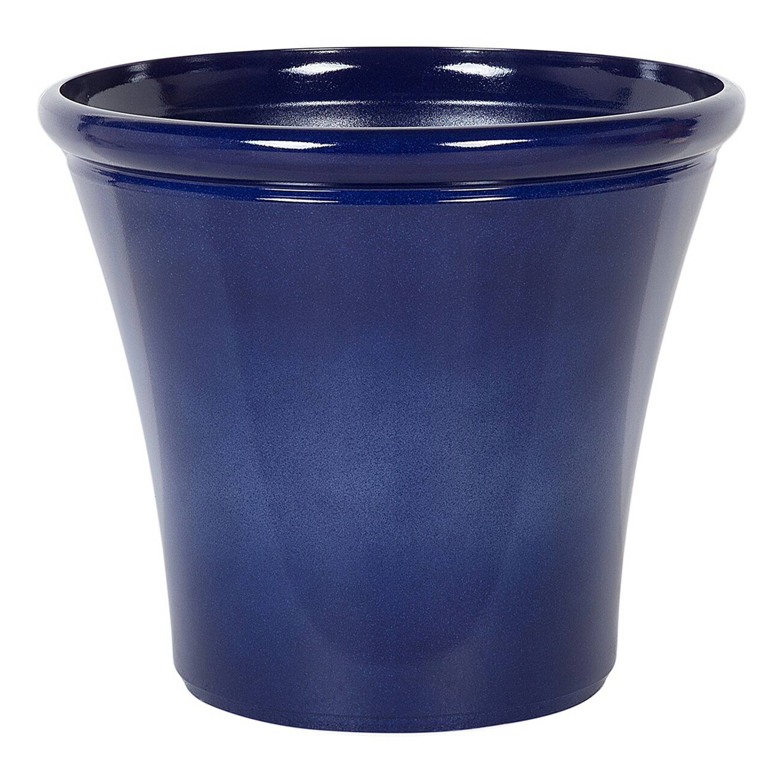 Beliani - Cache-pot d'extérieur Fibre d'argile Bleu marine KOKKINO Beliani - Imagen 1