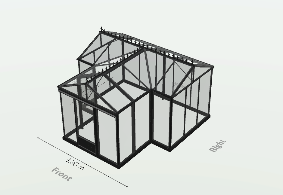 20m² - Serre en verre trempé - Euro T Classic - Laquée - 20m² - blanc pur - L'atelier Des Serres - Imagen 7