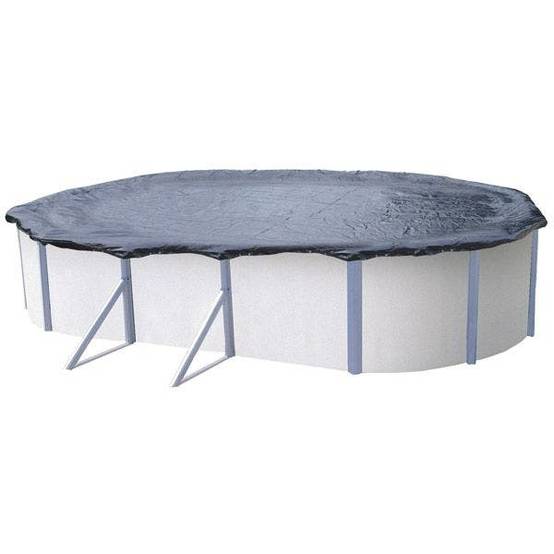 Bâche d'hiver pour piscine métal ou résine ovale 5 m x 3,9 m - Image 1