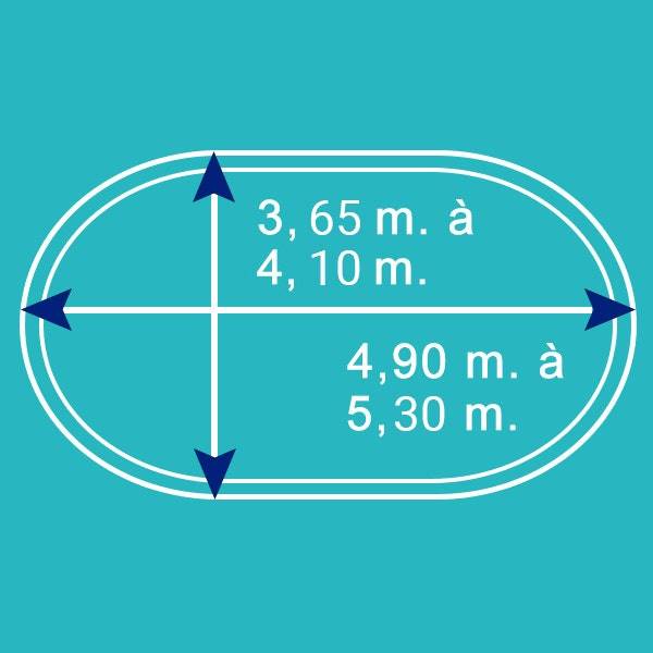 Bâche d'hiver pour piscine métal ou résine ovale 5 m x 3,9 m - Image 2