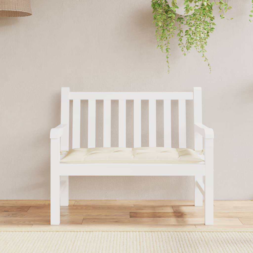 Coussin de banc de jardin crème 100x50x7 cm tissu oxford P112 - Image 3