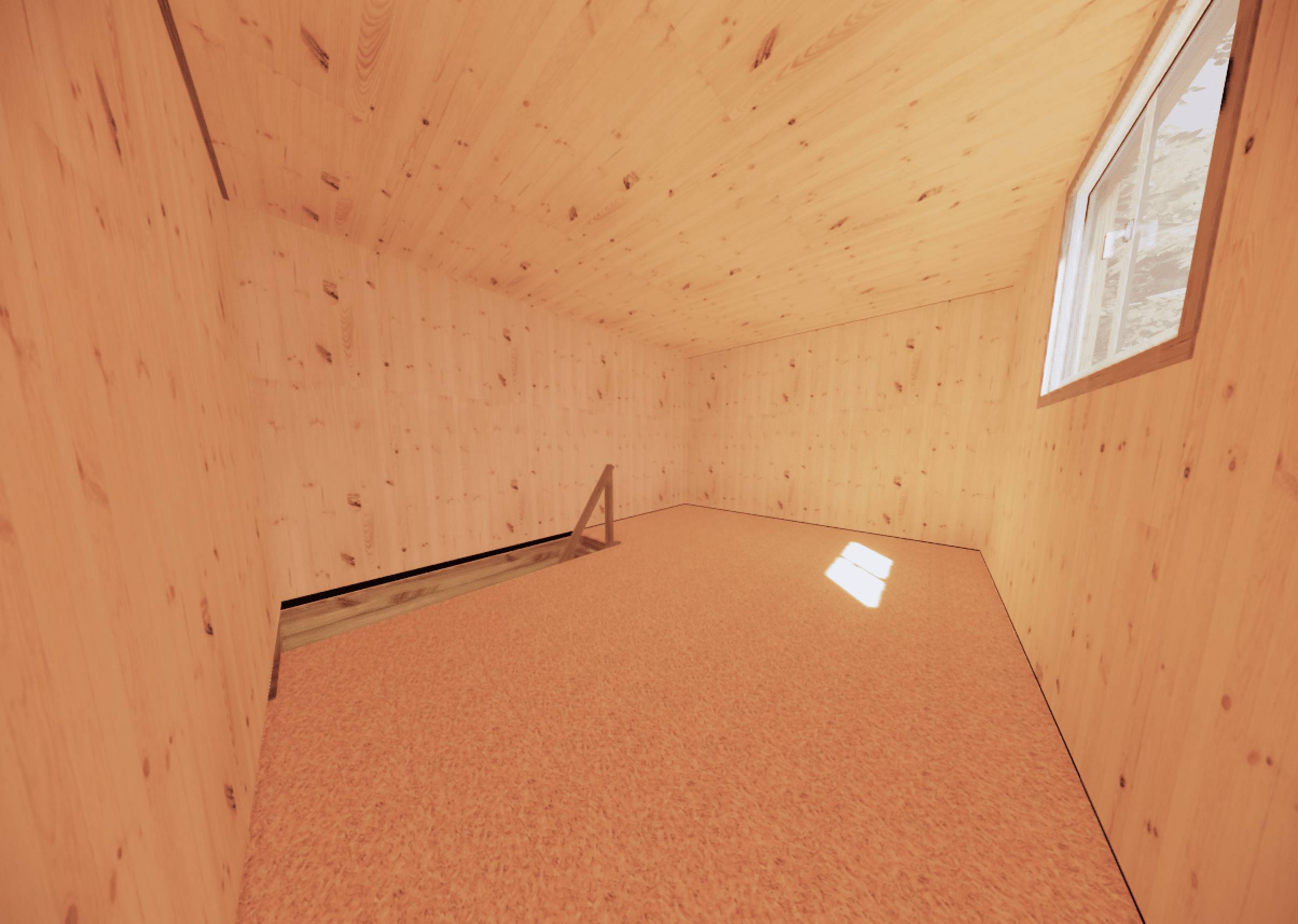 Studio de jardin bien isolé en bois 5,5 x 3,5 x 2,7 m / isolation RE2020 avec mezzanine et terrasse - Image 6