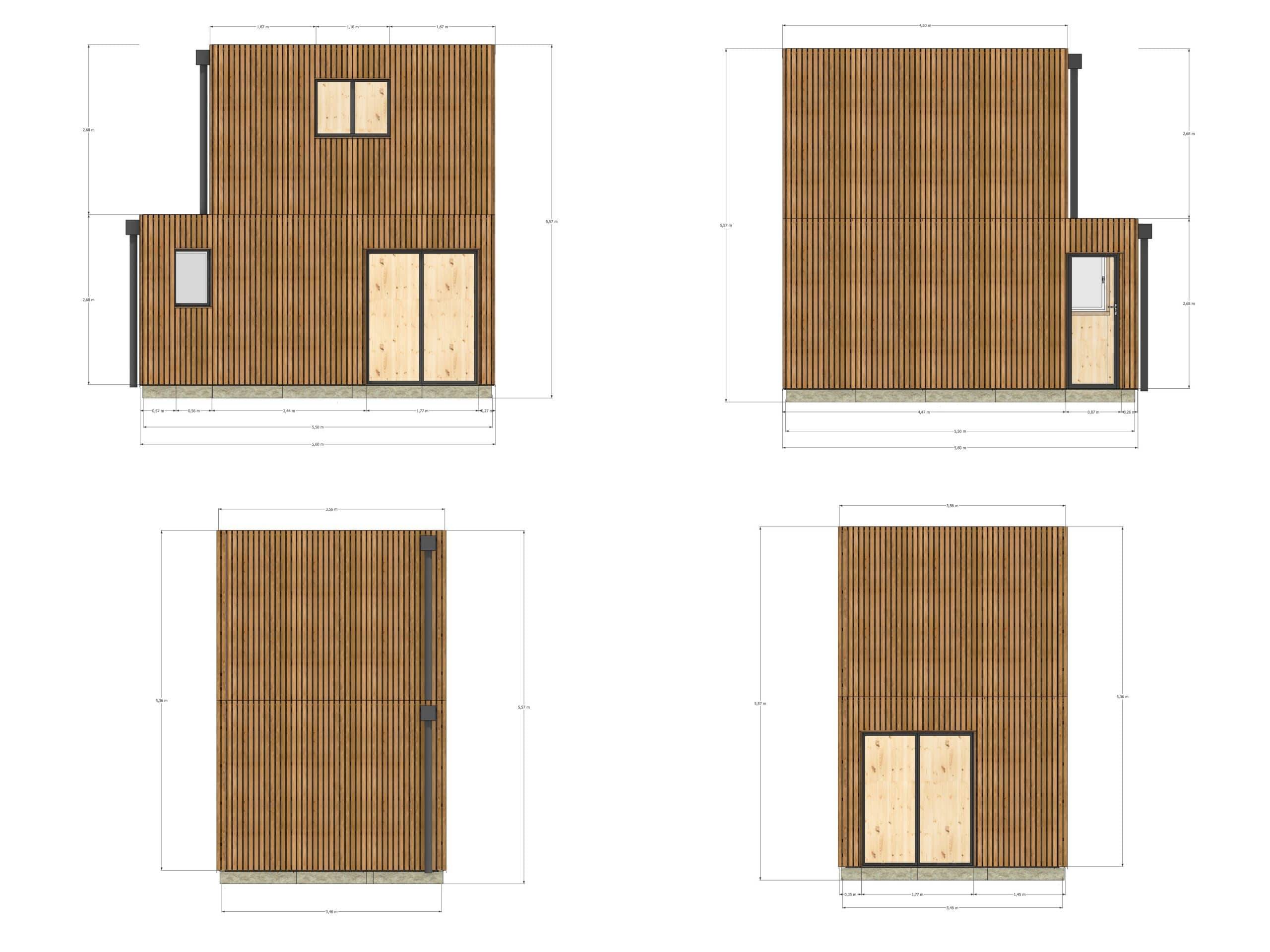 Studio de jardin bien isolé en bois 5,5 x 3,5 x 2,7 m / isolation RE2020 avec mezzanine et terrasse - Image 4
