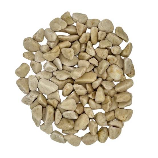 PACK +/- 1T (2 X 500Kg) Galet de Marbre Ivoire Crème Ø 8/12 mm - Livraison STANDARD - Image 1