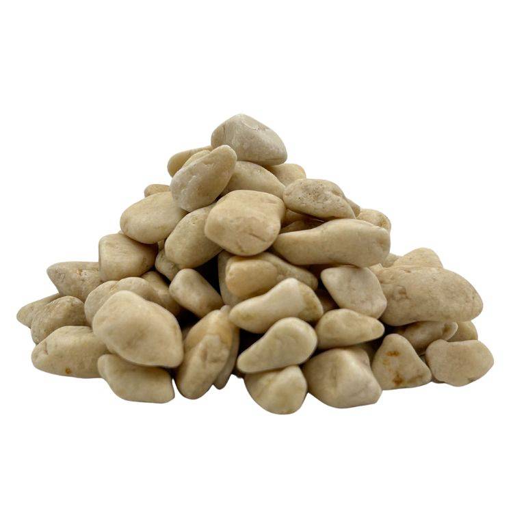 PACK +/- 1T (2 X 500Kg) Galet de Marbre Ivoire Crème Ø 8/12 mm - Livraison STANDARD - Image 2