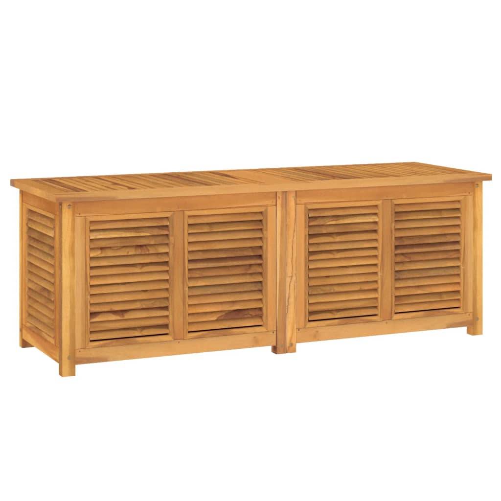 Helloshop26 - Boîte de rangement jardin et sac 150 x 50 x 53 cm bois massif teck - Imagen 1