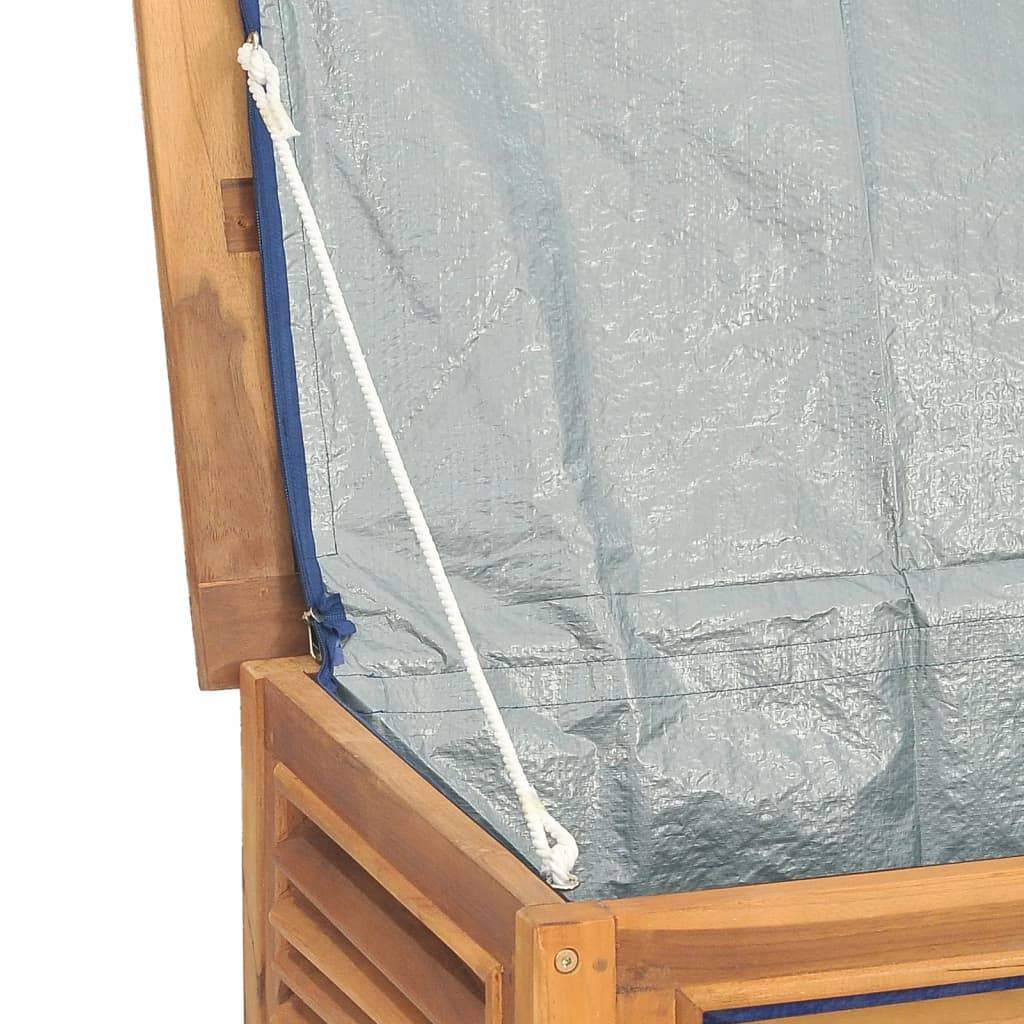 Helloshop26 - Boîte de rangement jardin et sac 150 x 50 x 53 cm bois massif teck - Imagen 6