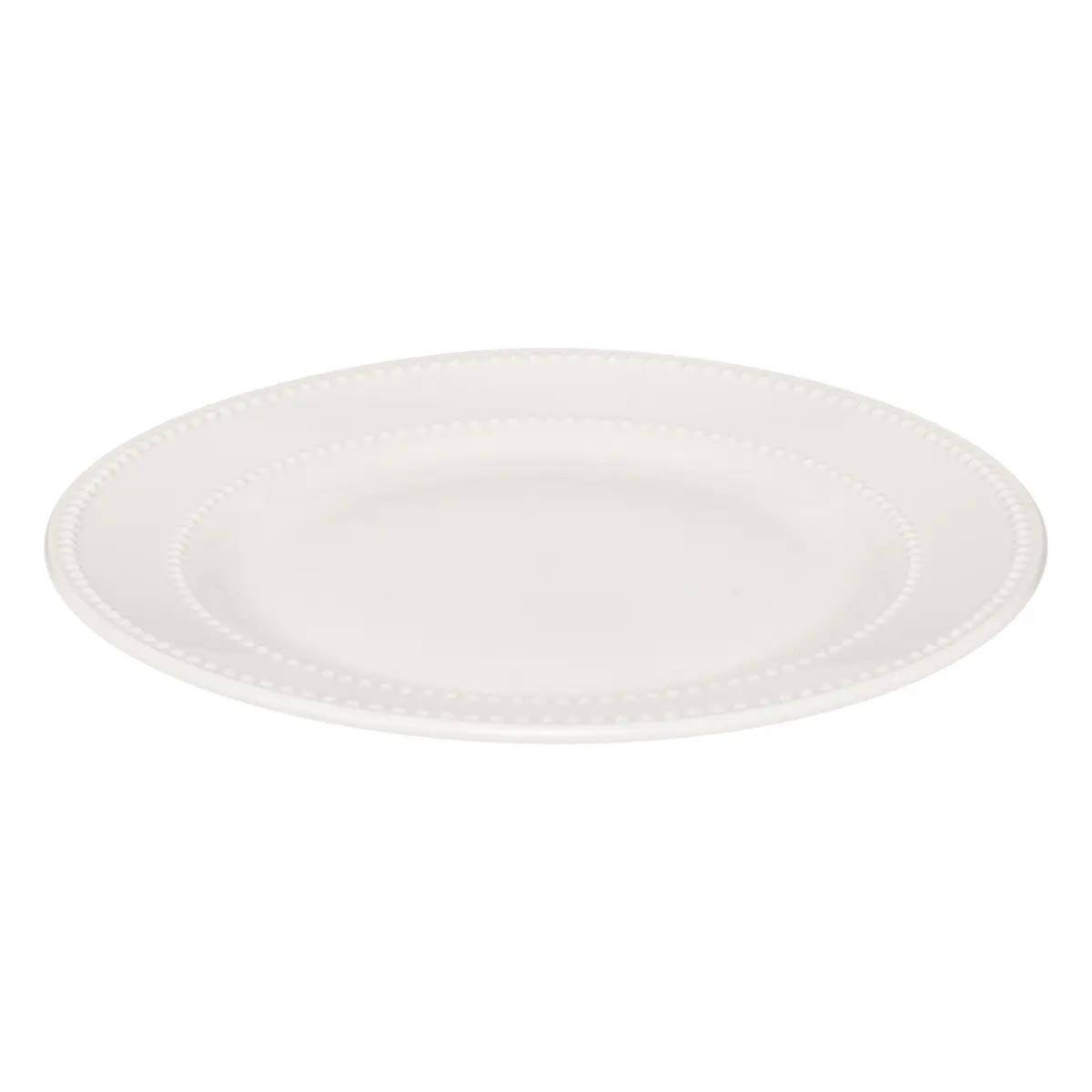Lot de 6 Assiettes Plates "Perle" 27cm Blanc - Image 2