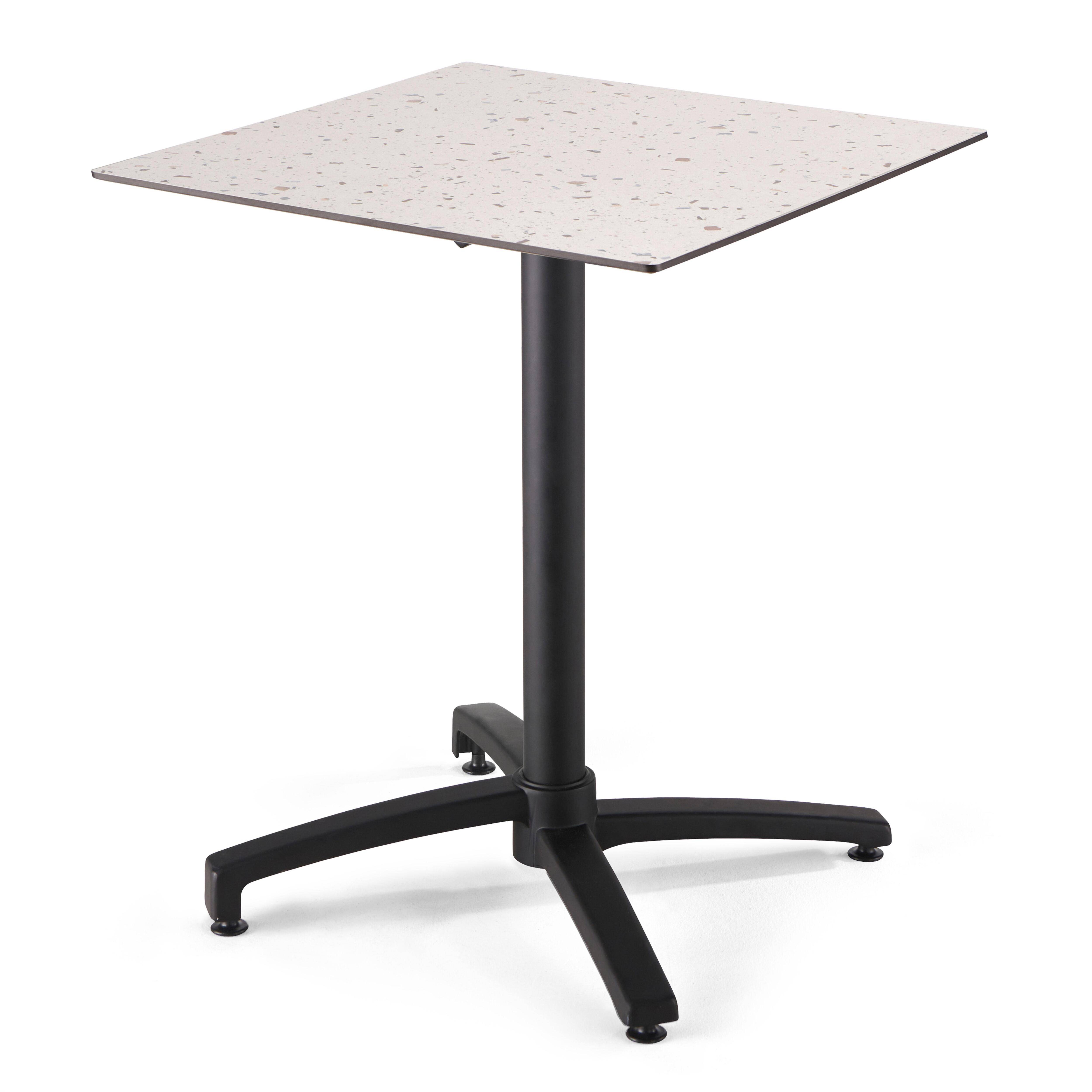 Oviala - Ensemble table de terrasse stratifié terrazzo et 2 fauteuils gris - Oviala - Imagen 2