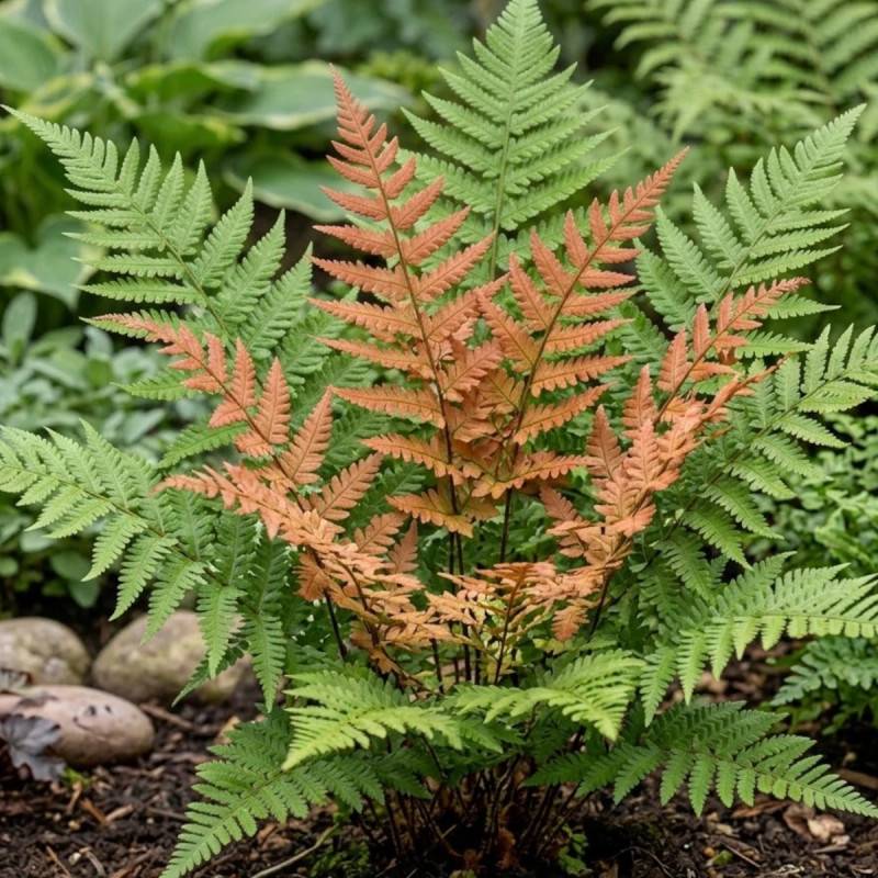 Fougère à sores rouges, Dryopteris - Lot de 9 godets