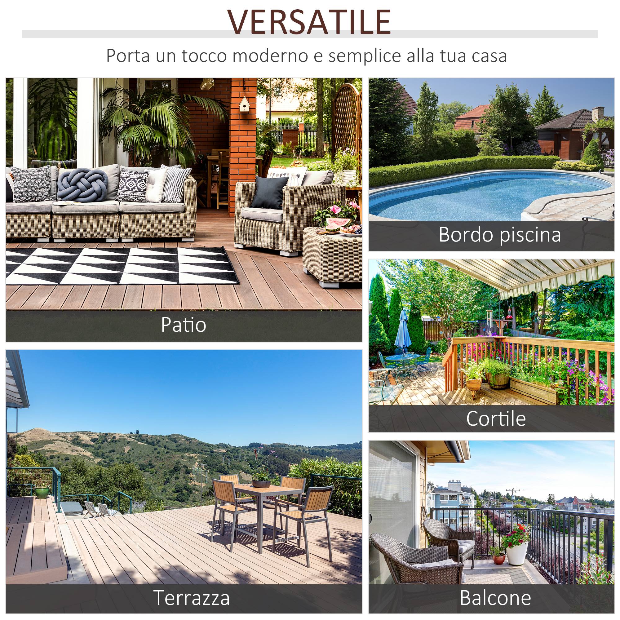 Table basse carrée Résine Tressée Jardin Balcon Anti-UV 45x45cm Gris - ComfortXL Outdoor Living - Image 9