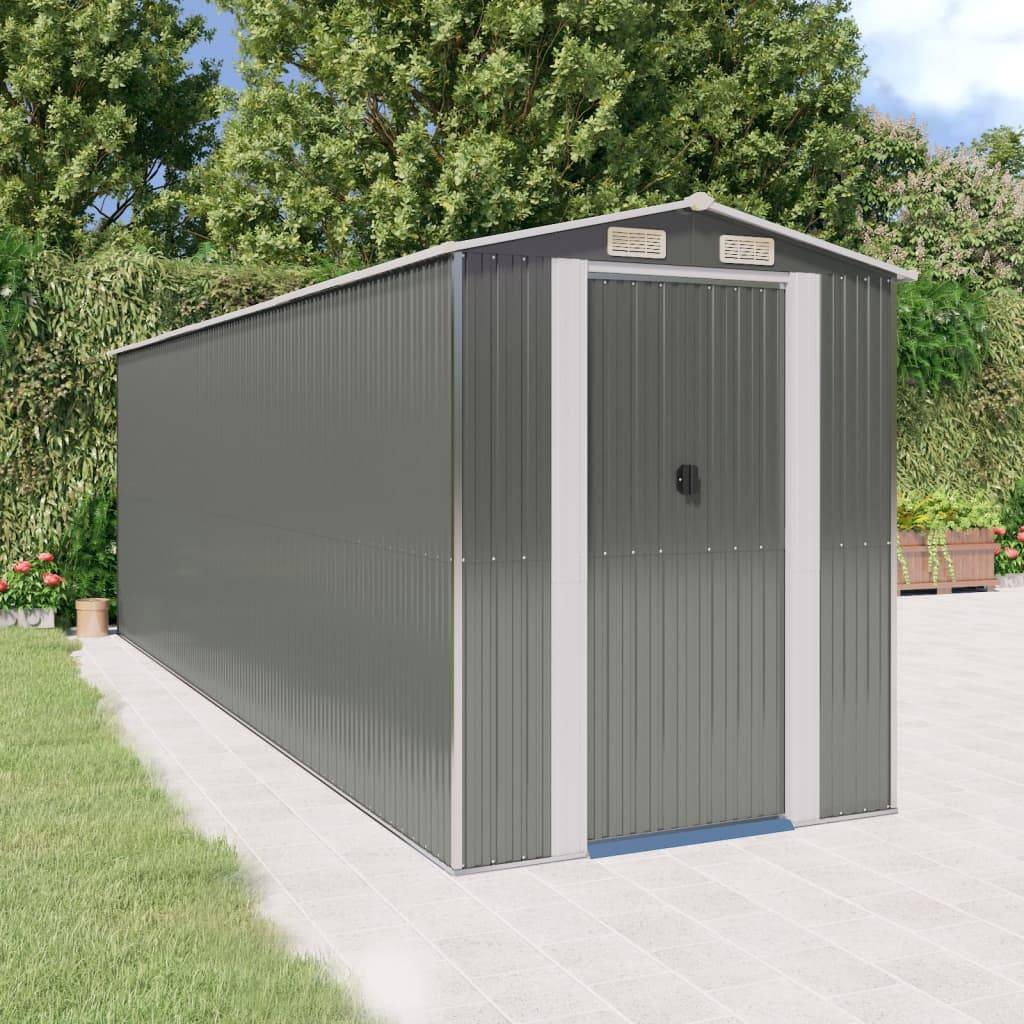 Vidaxl - Abri de jardin Gris clair 192x606x223 cm Métal galvanisé vidaXL 3147443