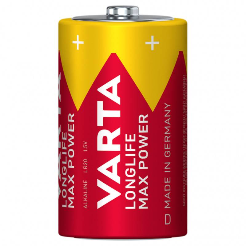 Pile alcaline 1,5V Longlife Max Power LR20/D blister de 2 - VARTA - 546292 - Image 2