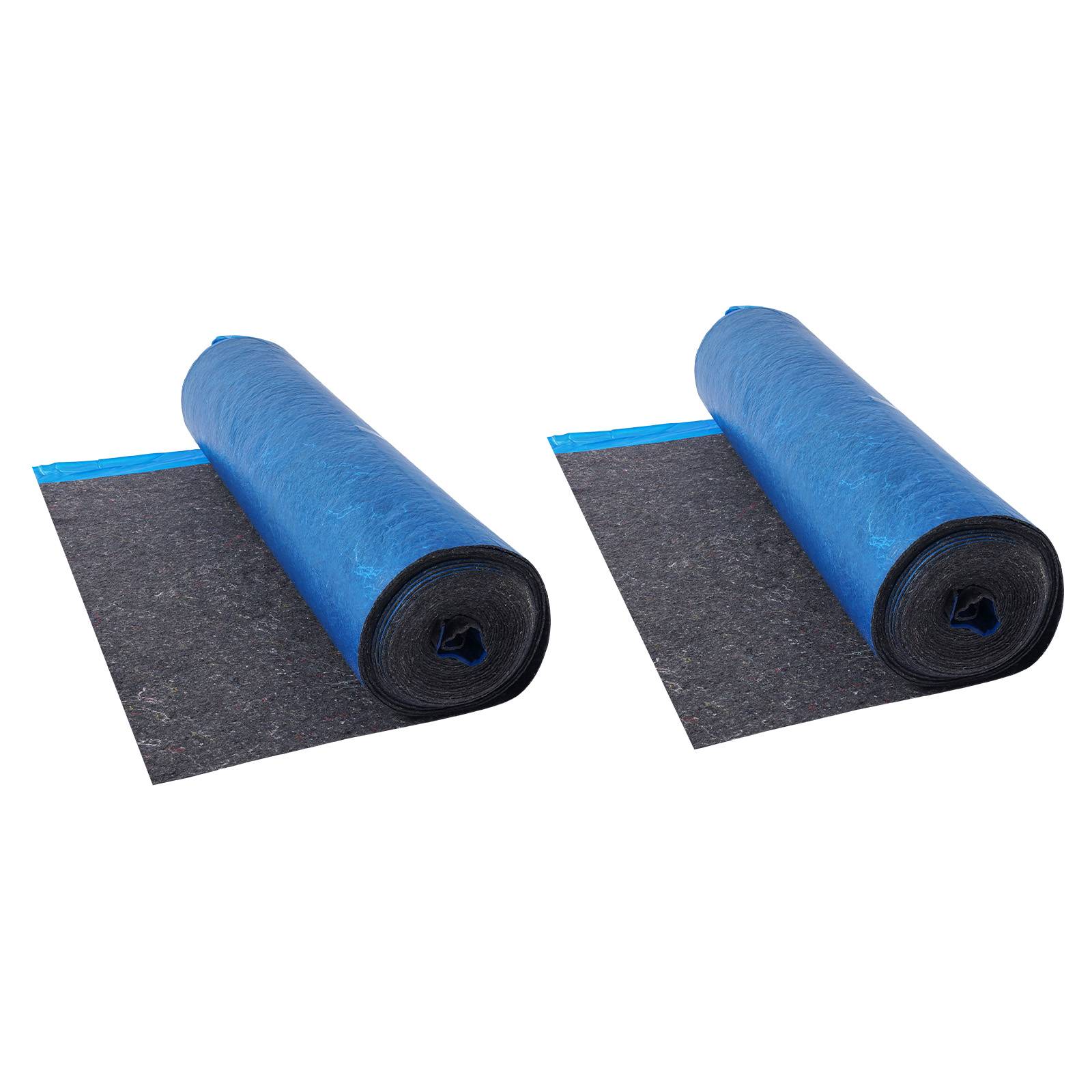 Vevor - VEVOR Sous-couche parquet 37,2 m² (2x18,6 m²), 3 mm, fibre résistante, film PE imperméable, isolation phonique, compatible vinyle, stratifié, bois.