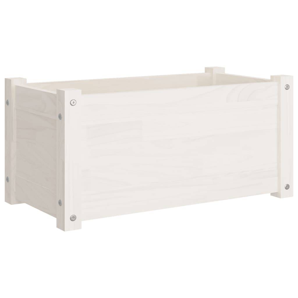 Maison Chic - Jardinière - Pot De Fleurs - Bac à Fleurs blanc 60x31x31 cm bois de pin massif - Imagen 1