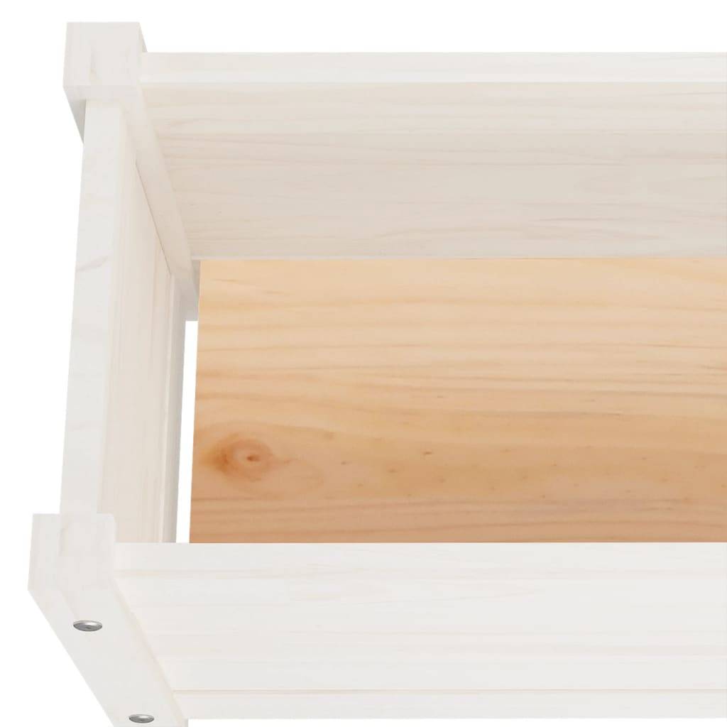 Maison Chic - Jardinière - Pot De Fleurs - Bac à Fleurs blanc 60x31x31 cm bois de pin massif - Imagen 5