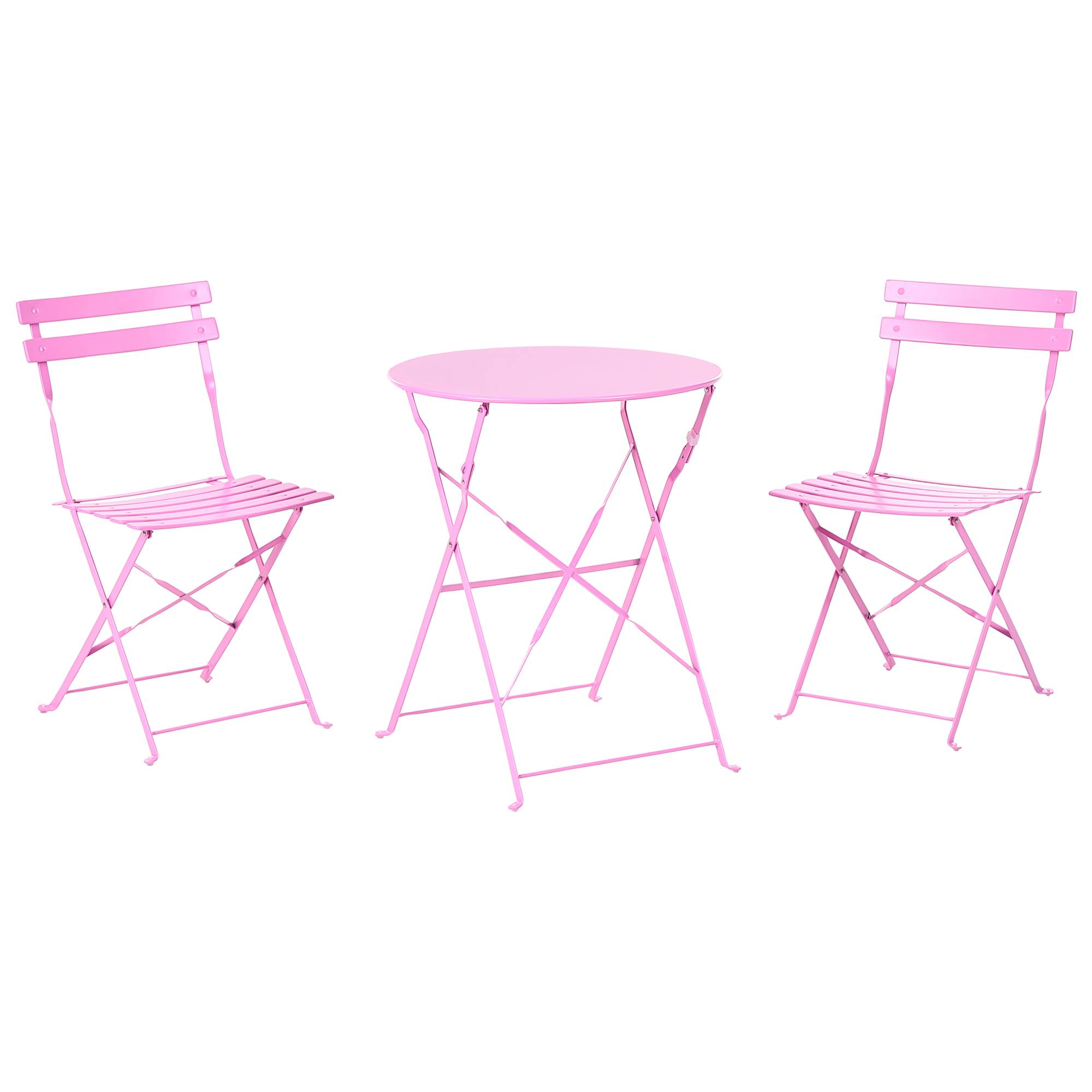 Beliani - Set de bistrot, 2 Personnes Acier Rose FIORI - Beliani - Imagen 2
