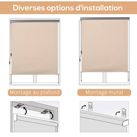 Store enrouleur extérieur aluminium terrasse brise-vue anti-UV 2,5 x 1,6 m crème - ComfortXL Outdoor Living - Image 9