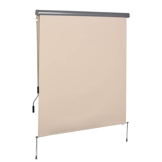 Store enrouleur extérieur aluminium terrasse brise-vue anti-UV 2,5 x 1,6 m crème - ComfortXL Outdoor Living - Image 1