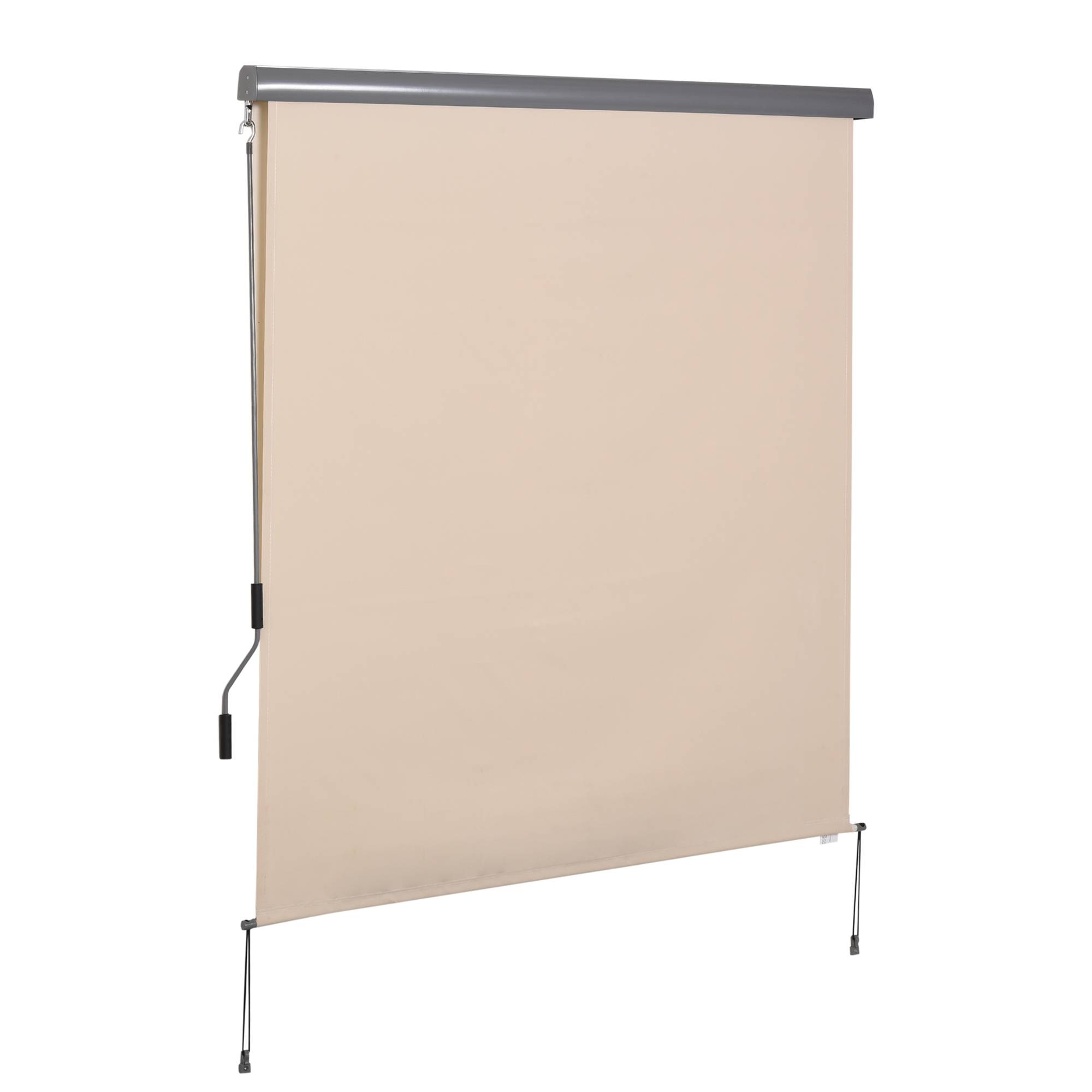 Store enrouleur extérieur aluminium terrasse brise-vue anti-UV 2,5 x 1,6 m crème - ComfortXL Outdoor Living - Imagen 1