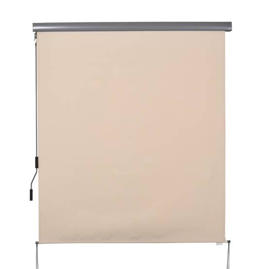 Store enrouleur extérieur aluminium terrasse brise-vue anti-UV 2,5 x 1,6 m crème - ComfortXL Outdoor Living - Image 2