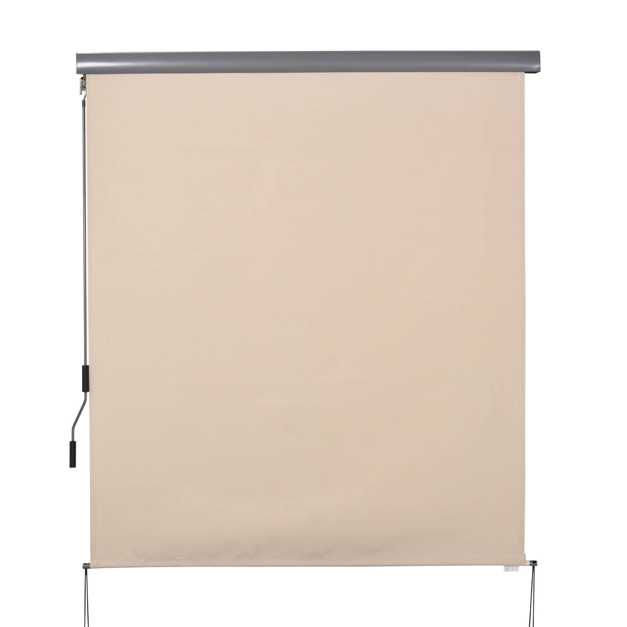Store enrouleur extérieur aluminium terrasse brise-vue anti-UV 2,5 x 1,6 m crème - ComfortXL Outdoor Living - Imagen 2