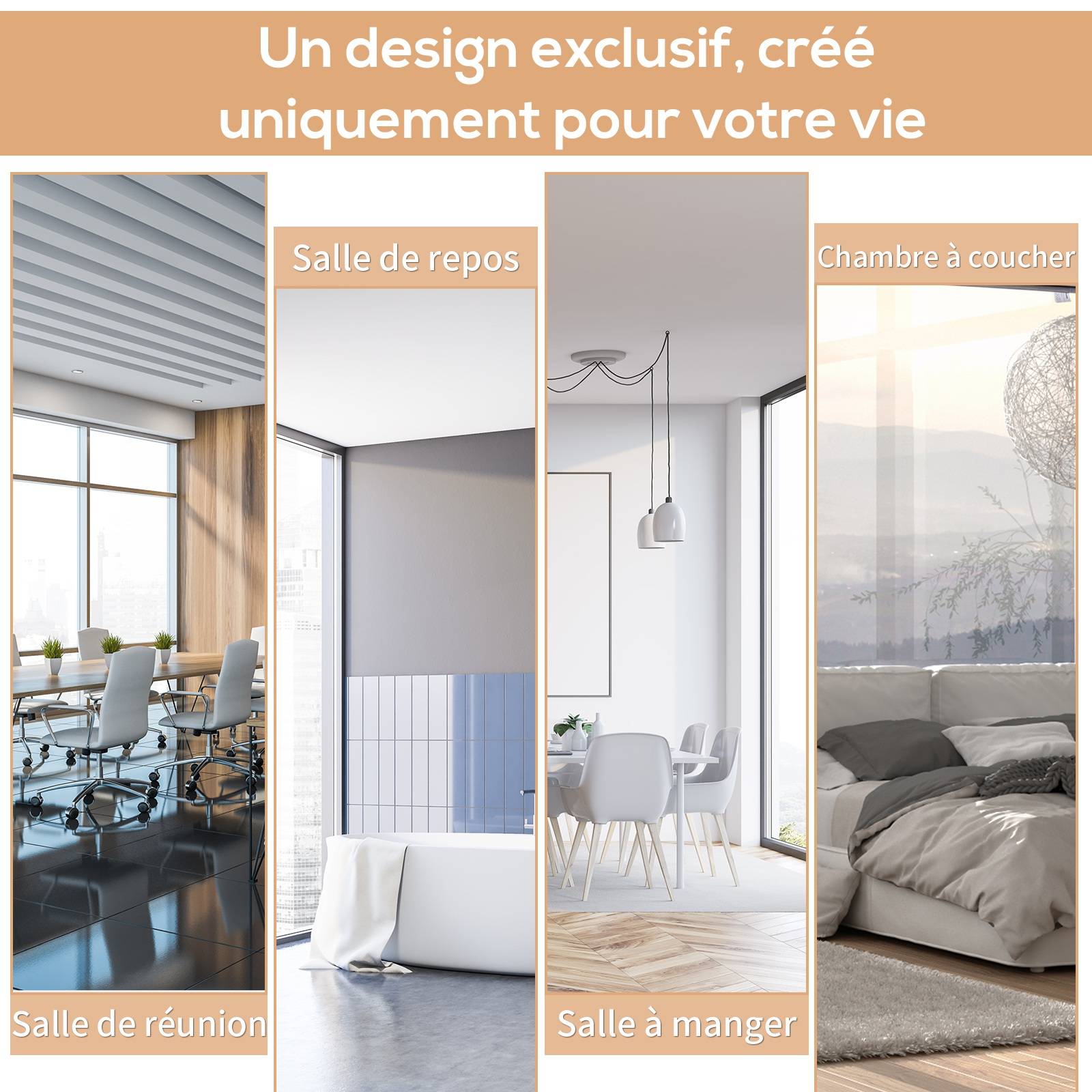 Store enrouleur extérieur aluminium terrasse brise-vue anti-UV 2,5 x 1,6 m crème - ComfortXL Outdoor Living - Imagen 7