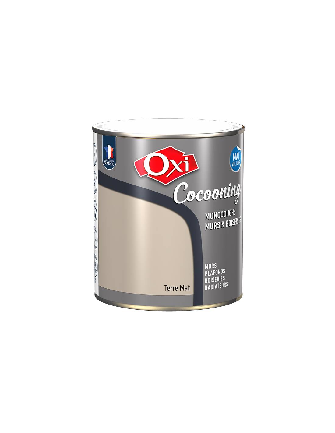 Oxi - Peinture Oxi Cocooning Terre Finition Mat Velours Murs Et Boiseries - Oxi