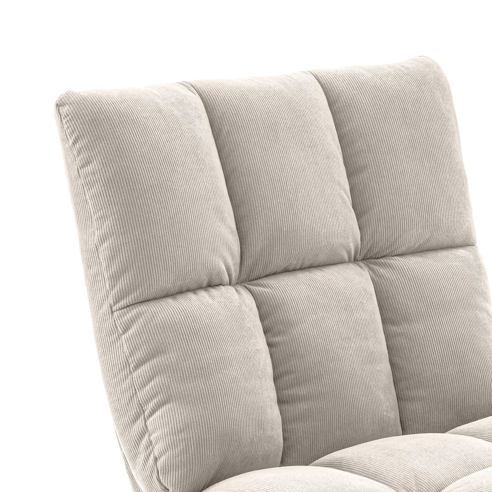 Sicaan Fauteuil pivotant moderne TAO velours côtelé beige - Image 7